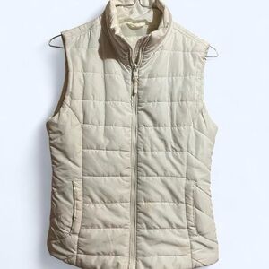 Aeropostale Cream Quilted Vest